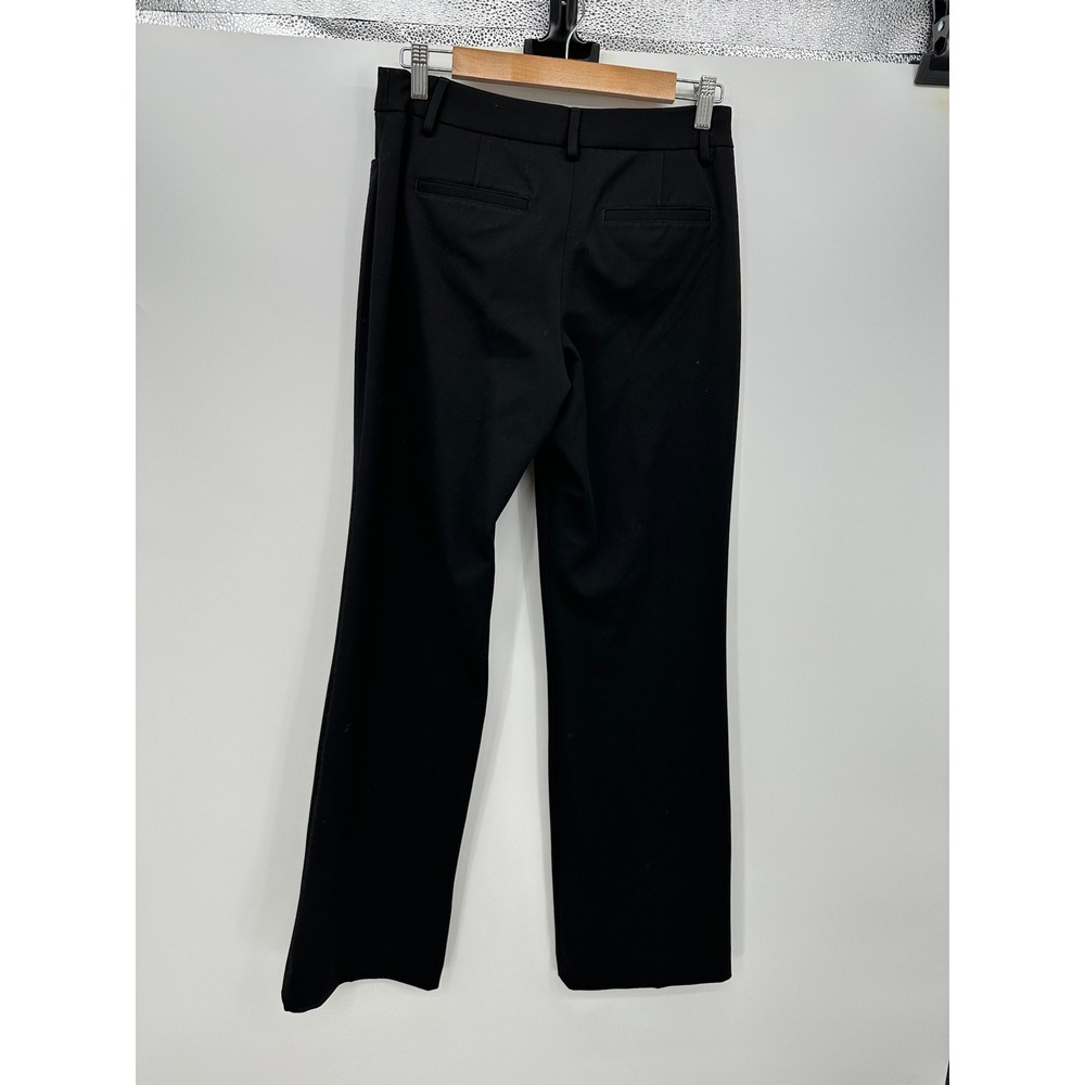 Express Editor Wide Leg Mid Rise Black Stretch Dress Pants Trousers Womens 4R - Picture 2 of 9